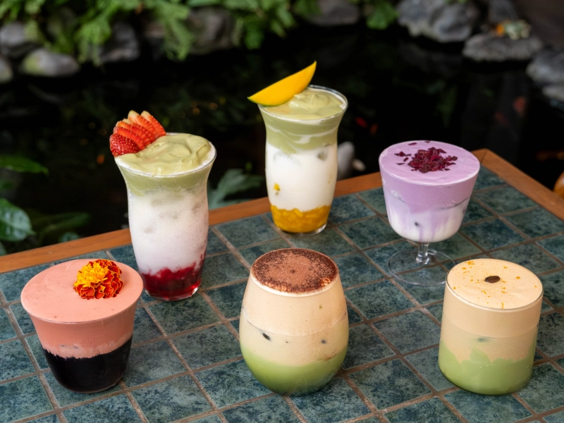 Clouds by Day, Creamy Matcha & Signature Drinks